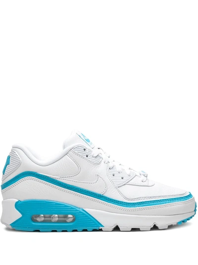 Shop Nike X Undefeated Air Max 90 "white/blue Fury" Sneakers