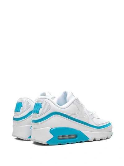 Shop Nike X Undefeated Air Max 90 "white/blue Fury" Sneakers