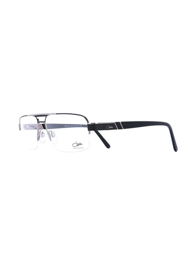 Shop Cazal Rectangle Frame Glasses In Black