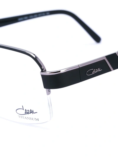 Shop Cazal Rectangle Frame Glasses In Black