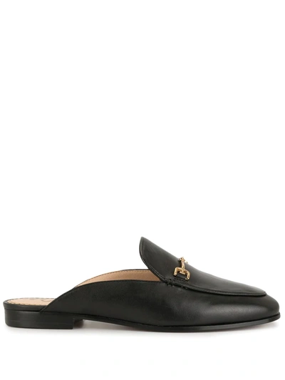 Sam Edelman Linnie Embellished Leather Slippers In Black