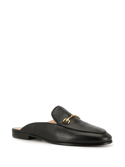 Sam Edelman Linnie Embellished Leather Slippers In Black