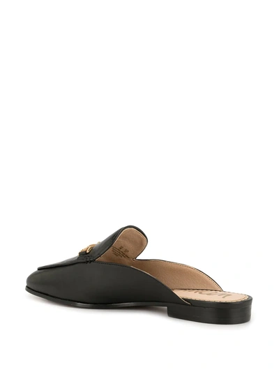 Sam Edelman Linnie Embellished Leather Slippers In Black