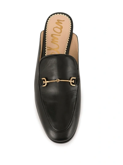 Sam Edelman Linnie Embellished Leather Slippers In Black