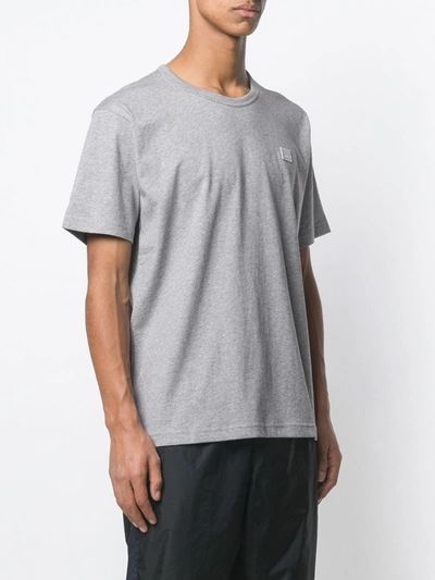Shop Acne Studios Nash Face T-shirt In Grey