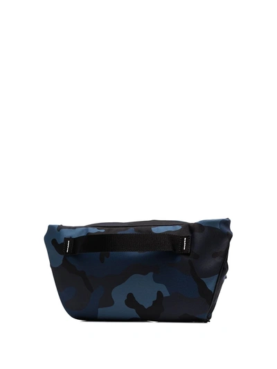 Shop Valentino Camouflage-print Belt Bag In Blue