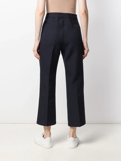 Shop Jil Sander Lenhard Trousers In Blue