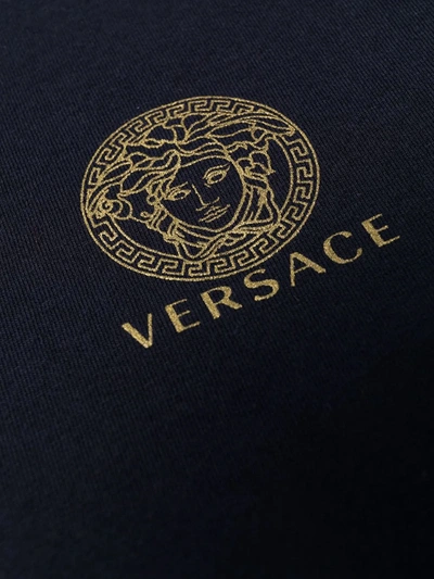 Shop Versace Two-pack Medusa Logo-print T-shirts In White