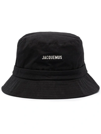 Shop Jacquemus Le Bob Gadjo Bucket Hat In Schwarz