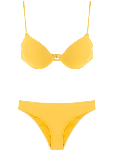 Shop Amir Slama Balconette Bikini Set In Yellow