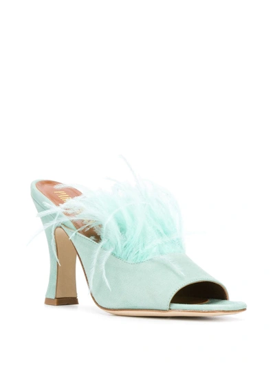 Shop Paris Texas Feather Sandals In Green