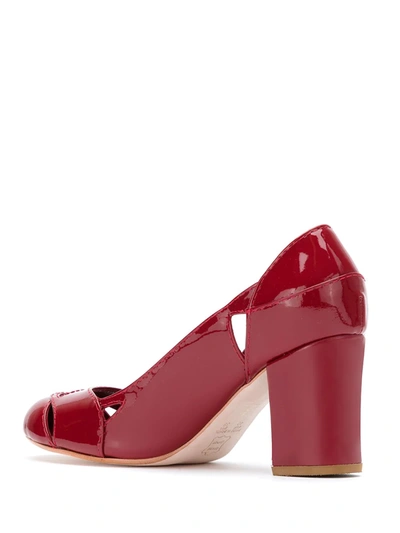 SARAH CHOFAKIAN PATENT LEATHER BRUXELAS PUMPS - 红色