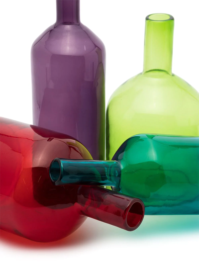 Pols Potten Bubbles And Bottles Decorative Bottles (set Of 4) In Blau