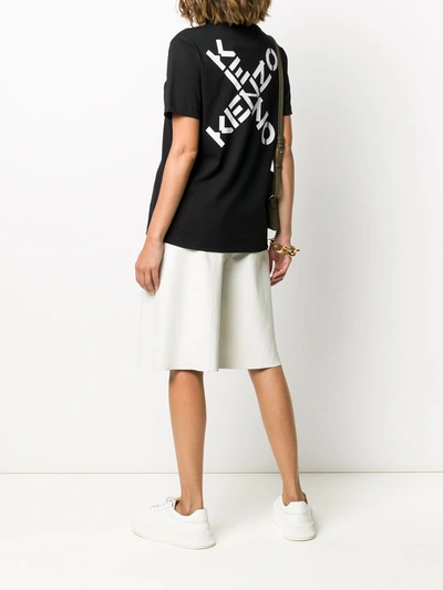 Shop Kenzo Cross Logo-print T-shirt In Black