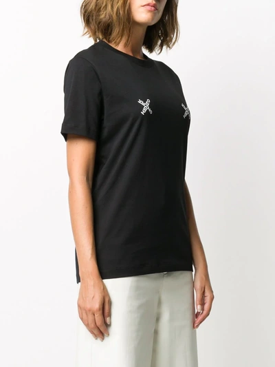Shop Kenzo Cross Logo-print T-shirt In Black