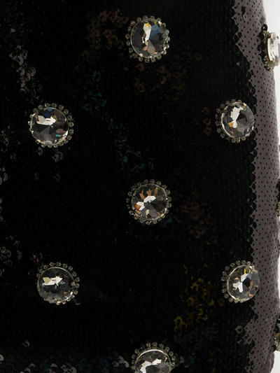 Shop Balmain Sequin-embellished Dress In Black