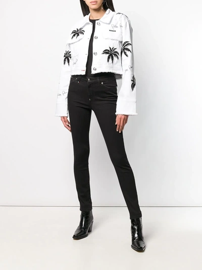 Philipp Plein Distressed Skinny Jeans In Black