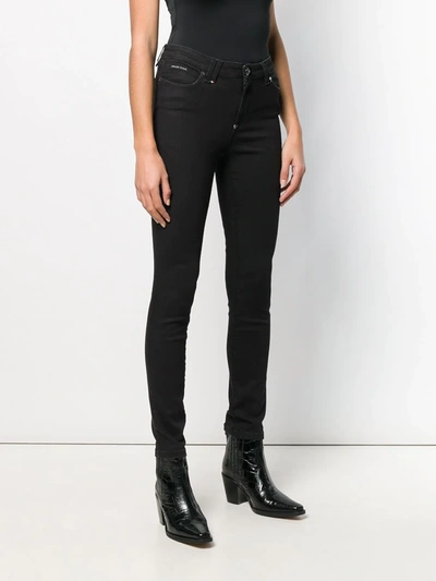 Shop Philipp Plein Distressed Skinny Jeans In Black