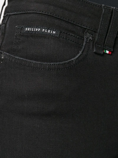 Philipp Plein Distressed Skinny Jeans In Black