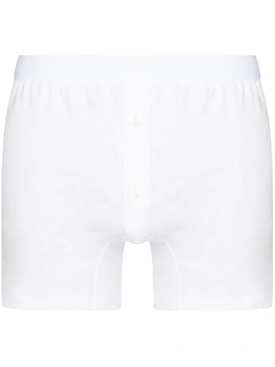 Shop Sunspel Superfine Boxer Shorts In White