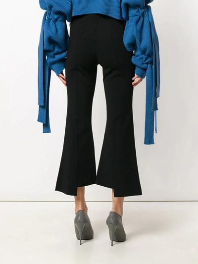 Shop Stella Mccartney Cropped Asymmetric Trousers In Black