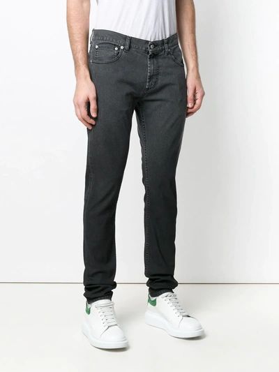 Shop Alexander Mcqueen Straight-leg Jeans In Grey