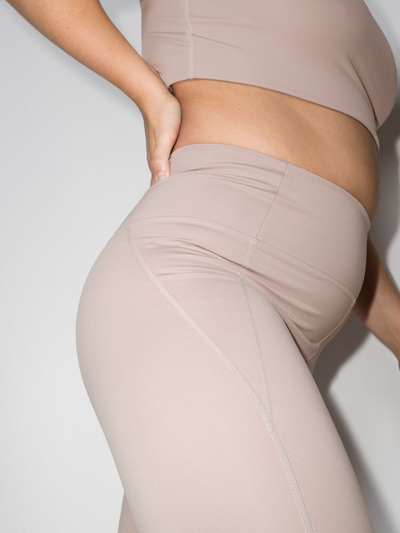 Girlfriend Collective Compressive Recycled Polyester-blend Leggings In Neutrals
