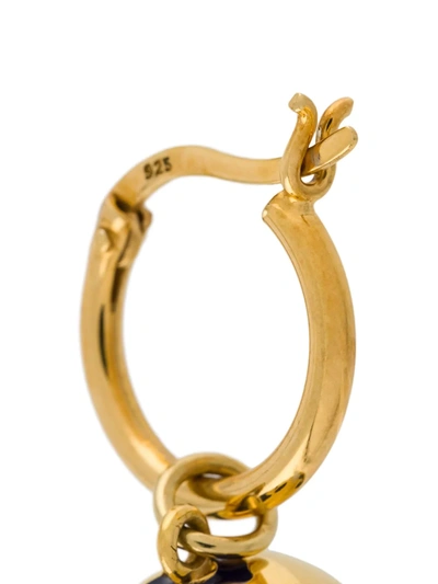 True Rocks Globe Detail Hoop Earrings In Gold