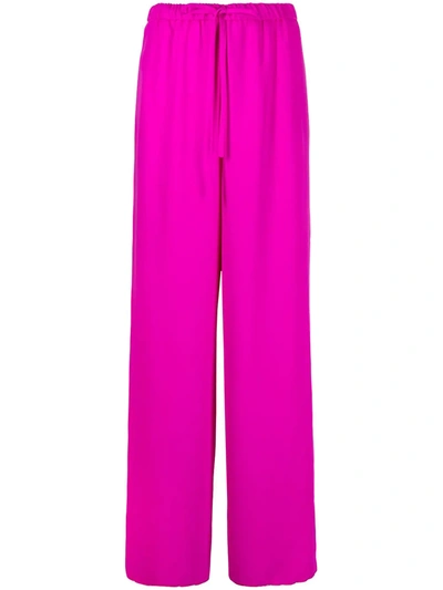 Valentino Wide-leg Silk Cady Pants In Pink