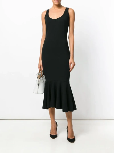 Pre-owned Dolce & Gabbana Long Fitted Dress In Black