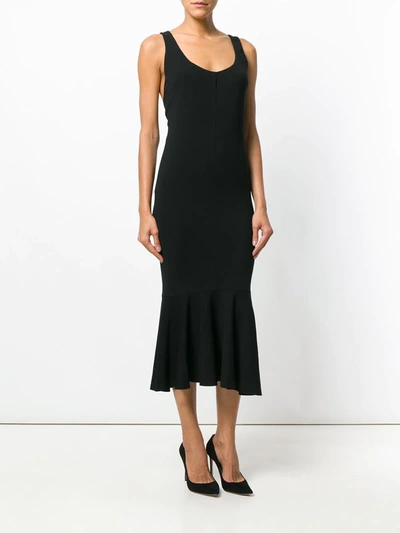Pre-owned Dolce & Gabbana Long Fitted Dress In Black