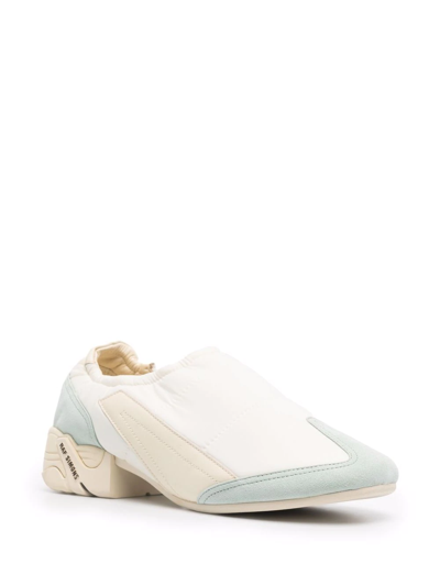 Raf Simons White Solaris-22 Low Loafers In 中性色