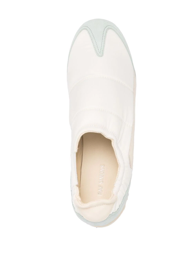 Raf Simons White Solaris-22 Low Loafers In 中性色