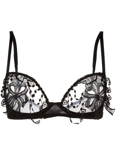 Shop Belle Et Bon Bon 'bisoux' Bra In Black