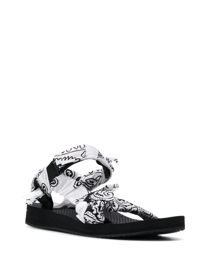 Shop Arizona Love Scarf-tied Flat Sandals In Black