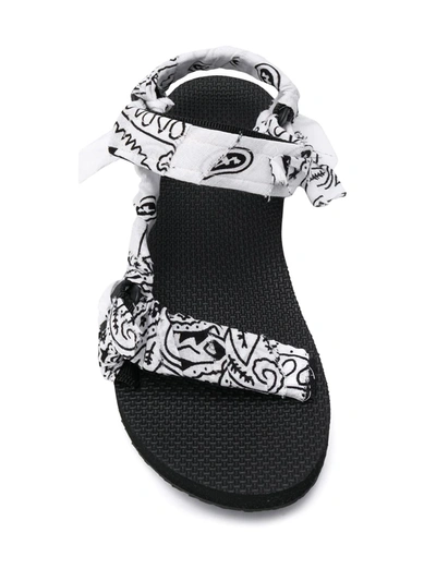 Shop Arizona Love Scarf-tied Flat Sandals In Black