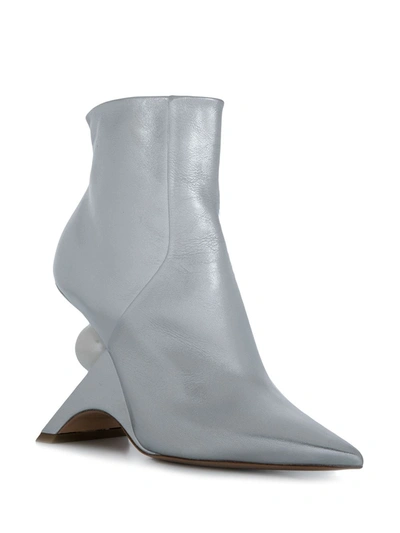 Shop Nicholas Kirkwood Jazzelle Ankle Boots 105mm In Silver