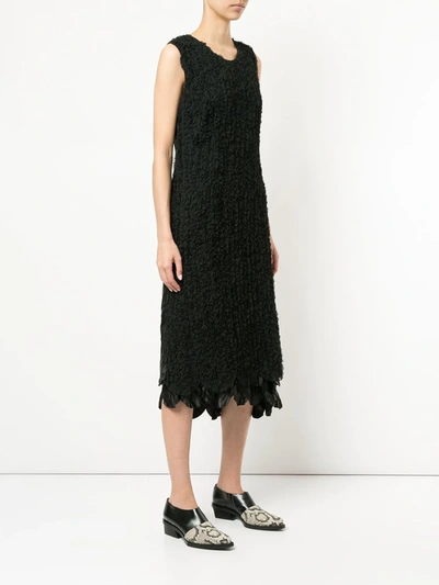 Pre-owned Comme Des Garçons Ruffled Front Dress In Black