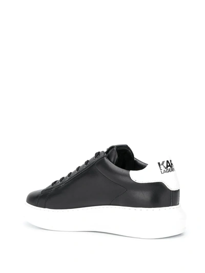 Shop Karl Lagerfeld Logo Low-top Sneakers In Black