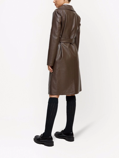 Shop Unreal Fur Charisma Faux Leather Coat In Brown