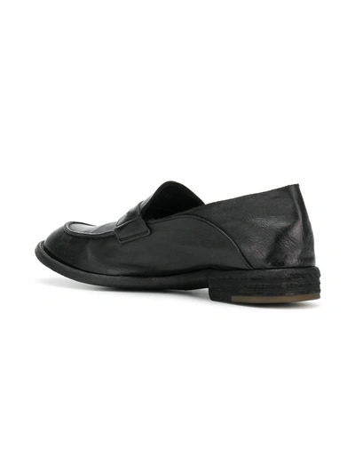 Shop Officine Creative Distressed Penny Loafers In Black