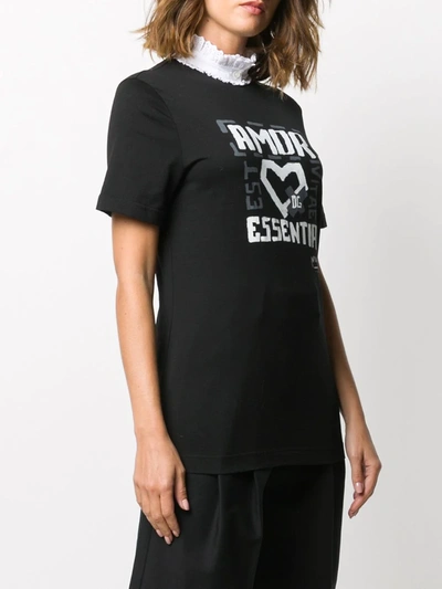 Shop Dolce & Gabbana Amor Essentia Print T-shirt In Black