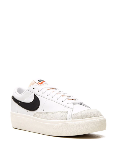 Shop Nike Blazer Low Platform "white/black" Sneakers