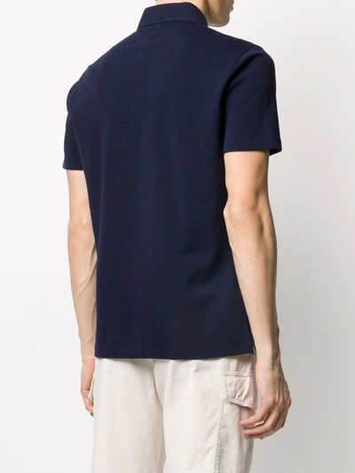 Shop Brunello Cucinelli Short Sleeved Polo Shirt In Blue