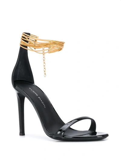 Shop Giuseppe Zanotti Kay Jewel Anklet Sandals In Black