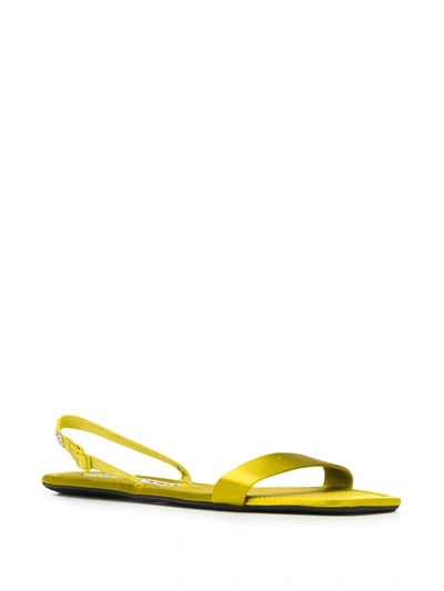 Shop Alexander Wang Thin Strap Sandals In Yellow