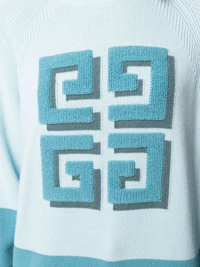 Shop Givenchy 4g Crew Neck Jumper In Blue