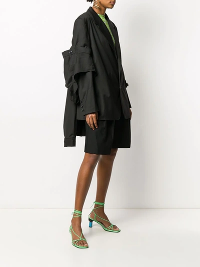 Shop Natasha Zinko Shirt On The Back Jacket In Black