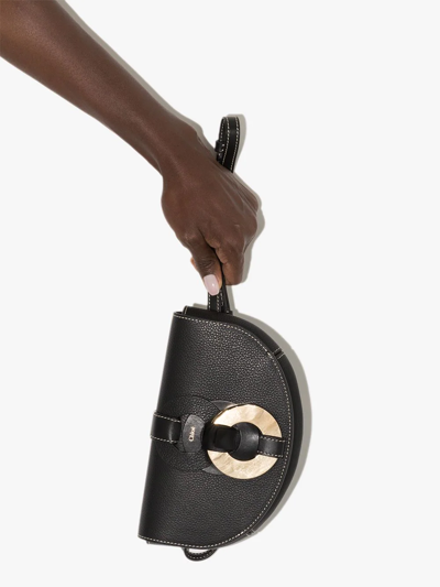 Shop Chloé Darryl Leather Belt Bag In Black