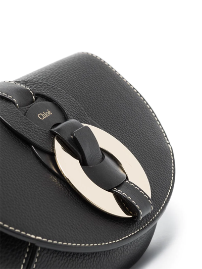 Shop Chloé Darryl Leather Belt Bag In Black